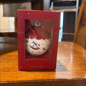 Villeroy & Boch 1748 Red and White Ornament with Rocking Horse